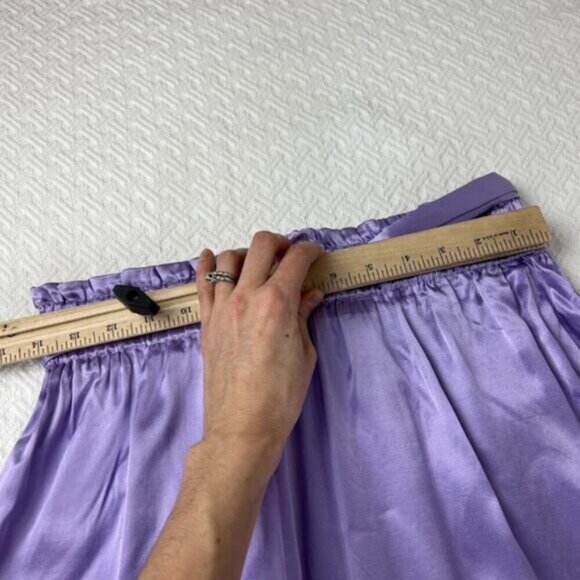 Brand New Sabina Musayev Women's Small Lilac Purple James Shorts Belted Satin - Picture 11 of 16